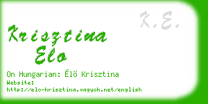 krisztina elo business card